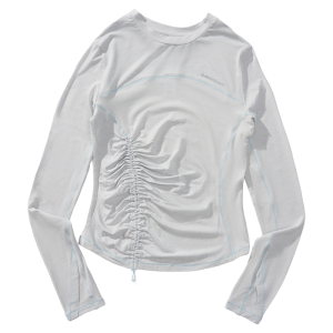 Antibacterial Wool Blend Long Sleeve round Neck T-Shirt Womens Slim Fit Drawstring Outdoor 5A Instant Mountain Wild