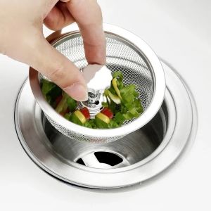 Stainless Steel Sink Filter/Wash Basin Anti-clogging Mesh Sink Strainer Floor Drain/Bathtub Hair Catcher Stopper / Shower Drain Hole Filter Trap Bathroom Kitchen Accessories