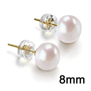 Huitan Hot Trend Imitation Pearl Stud Earrings for Women Simple Elegant Ladys Ear Piercing Earrings Fashion Versatile Jewelry