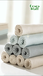 Set khăn lau ECOCO đa năng 2 mặt siêu thấm hút cao cấp Khăn lau tay bếp ô tô thiết kế vảy cá thế hệ mới 25151