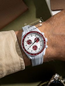 WANSHILI | Pluto Snoopy Moon 1965 Earth Phase Swatch Omega Collaboration Watch Band
