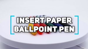 Magic photo 5pcs Photo Insert Ballpen Colorful Cap Ball Pen Black Ink