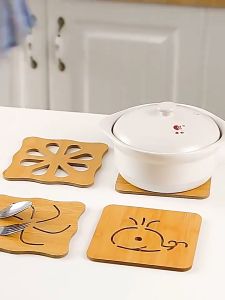 Miếng Gỗ Lót Nồi Cách Nhiệt Bằng Gỗ Ép Nhiều Hình Ngộ Nghĩnh-HAUSE