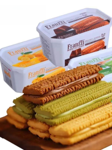 Franzzi Cookies Sandwich Matcha Chocolate Boxed Independent Packaging Net Red Snack Snack Casual Food
