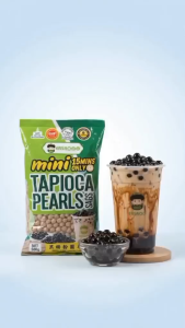 ERSAO Mini Tapioca Pearls 500g Brown Sugar Sago Quick Cook 15 Minutes for Milk Tea Coffee & Dessert laz1