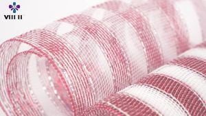 Christmas Mesh Ribbon 26CM 10 Yards Wreath Tree Stripes Ribbon DIY Xmas Ornament Red White For Gift Packing
