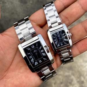 MIRETE ORIGINAL Jam Tangan Couple Analog Type M303 Rantai Stainless Water Resistant Free Box Realpict By Dumai.Store