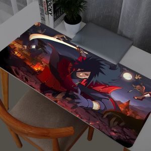 Bandai | Naruto Uchiha Madara Mouse Pad Gamers Decoracion Gamer Desk Mat Mousepad XXL Gaming Accessories Varmilo Keyboard Carpet