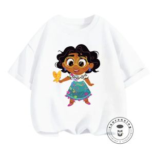 Stylish Disney Encanto Summer T-shirts for Boys and Girls Soft Loose Upper Wear with Solid Color and Cool Street Fashion