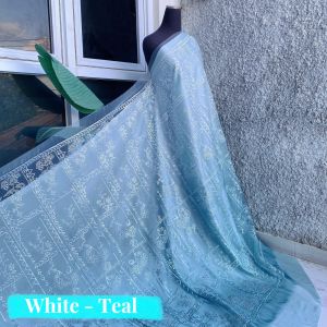 Kain Tile Organza Bordir Gradasi