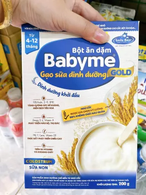 Bột ăn dặm Babyme. Gạo sữa dinh dưỡng. Từ 4-12 tháng