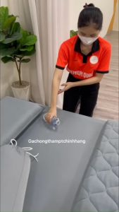 Bộ Ga Chống Thấm Kèm Vỏ Gối Cao Cấp Chính Hãng PT Mềm Mịn Mát không Sột Soạt (Mẫu Trơn Ghi)