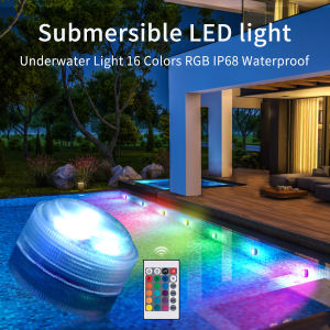 3Leds RGB LED Underwater Light Submersible Night Lamp Battery Powered Garden Swimming Pool Light For Wedding Party Vase Bowl
