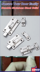 2/3/4 Inches Stainless Steel Two-way Latch Door Lock Thickened Anti-Theft Safe Toilet Sliding Lock