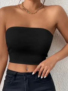 สลิมฟิต สีทึบ แขนกุด เสื้อท่อนบน สตรีทสไตล์ เสื้อยืดสีล้วนแขนสั้นไม่มีแขน ผู้หญิง แฟชั่น ฤดูร้อน สวมใส่