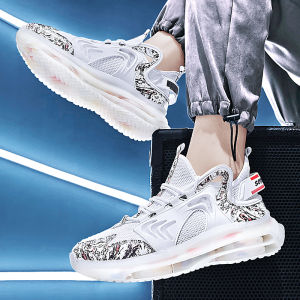 Breathable Summer Mens Running Shoes Thin Mesh Upper Sporty Trendy Casual Versatile Jelly Sole Dad Shoes Childrens Youth