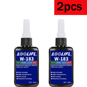 LOOLIFL | Looliflw-183 Uv-Curing Adhesive High-Gloss Non-Yellowing Uv Resin Glue Bubble-Free Fast-Curing Seamless Bonding Glue High-Strength High-Transparency Transparent Uv Glue Suitable for DIY Crafts and Jewelry Making from Pc Pvc Abs and Acr...