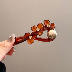 Floral Ornamented Hair Clamp