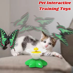 Automatic rotating cat teaser electric flying butterfly hummingbird cat teaser stick