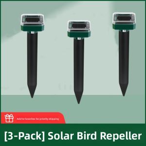MONLEYTA | Automatic Ultrasonic Solar Powered Bird Repellent For Orchards Outdoor Greenhouse Garden Bird Deterrent Efficient German Technology