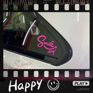 Motorcycle Smile Day Creative Sticker Racing Body Fuel Tank Car Triangle Window Door Decoration Decal For PCX NMAX FORZA C400GT