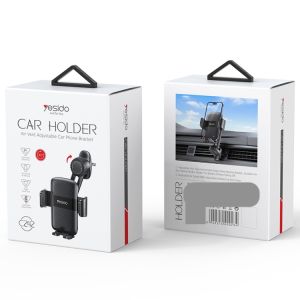 YESIDO ORIGINAL 360 Strong Air Vent Phone Holder Hook Adjustable Rotatable Mount Aircond Car Holder For All Phones