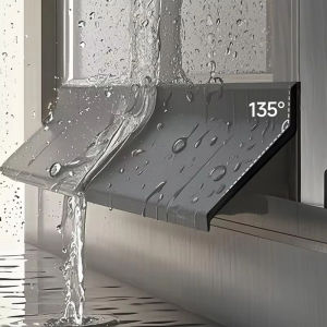 Home Window Water Blocking Bar Sliding Window Rain Weatherstrip Balcony Insulation Windproof Sealing Strip Flashing Board