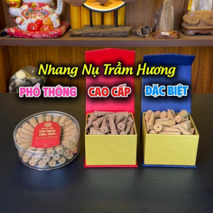Nhang nụ trầm hương đốt xông nhà tẩy uế Sơn Mộc Hương làm thơm phòng đồ thờ cúng phong thủy may mắn tài lộc