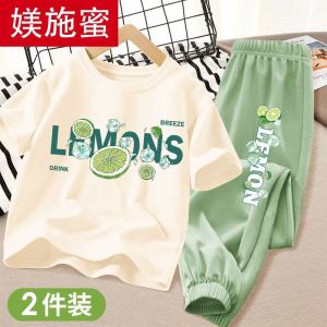 Girls Summer Suits 2024 New Arrival Kids Summer Western Style Fashion Short Sleeve Two-piece Set Girls Summer Sportswear