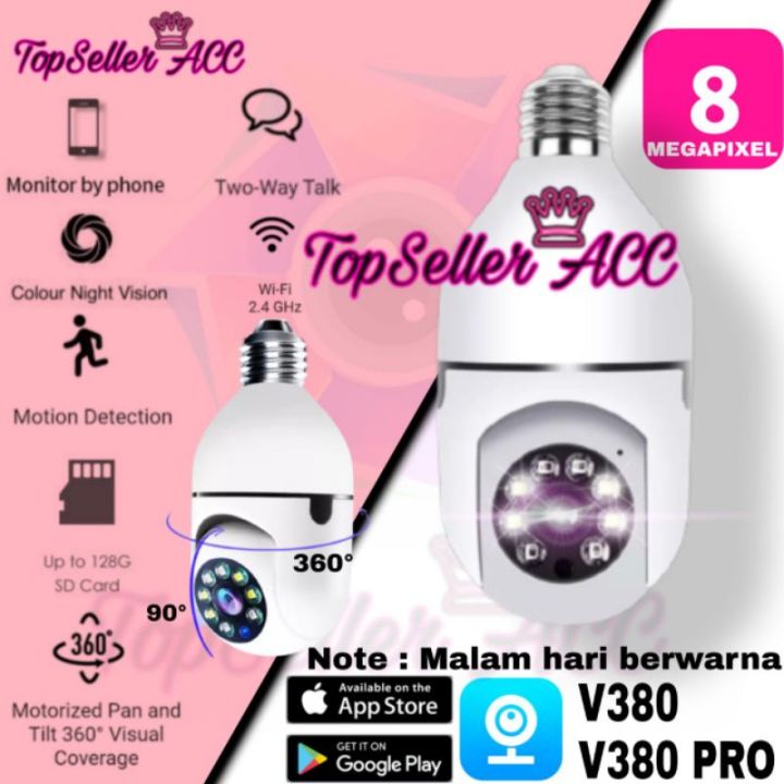 NEW IP CAM CAMERA V380 PTZ MINI 8MP CCTV HASIL TERJAMIN BAGUS Lazada