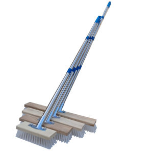 Long Handle Hard Plastic Bristle Floor Brush for Tile Cement Floor Kitchen Bathroom Carpet Sink Corner Wall Cleaning Tool