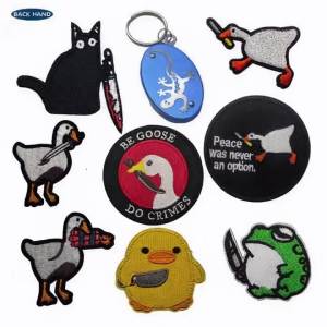 Funny Meme Patches Internet Humor This Is Fine Silly Goose Cat Memes Tactical Patches for Backpacks Jackets Hats DIY Applique