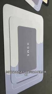 Quick-Dry Diatomite Bath Mat Set 3PCS Non-Slip U-Shaped Toilet Floor Mat With Anti-Mold Design - Absorbent Modern Bathroom Rug