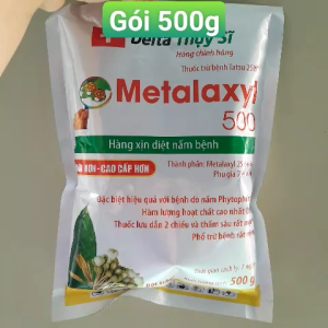 Thuốc trừ bệnh Tasu 25WP -Hiệu Metalaxyl 500 -GÓI 500g bột trắng Thuốc Trừ NẤM BỆNH Gây Ch.ết Cây Con Vàng Lá Thối Thân/Quả Sương Mai