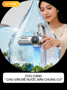 Máy Lọc Nước Tại Vòi Khử UV 10 Lớp Lõi Composite Kháng Khuẩn 99.99% Hiển Thị Nhiệt Độ & Tuổi Thọ Loại Bỏ Clo/Cặn Bã