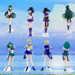 Bandai | 23cm Anime Sailor Moon Meiou Setsuna Figure GLITTER&GLAMOURS Kaiou Michiru Tenoh Haruka Tomoe Hotaru Action Figurine Toy Gift