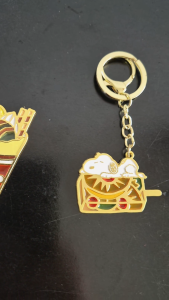 Snoopy on top of an ice cream hanging enamel decoration