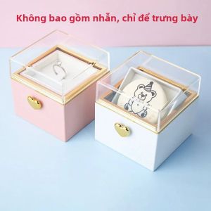 Hộp Lưu Niệm Acrylic Cao Cấp Với Nến Thật Trang Trí Bánh Sinh Nhật Dùng Để Đựng Đồ Trang Sức Thiết Kế Mở Nắp Hoàn Hảo Cho Đám Cưới Lễ Đính Hôn & Quà Tặng Tiệc Tùng