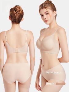 MiiOW | Breathable Seamless Womens Underwear Cat Person Bare Skin Cool Sensation Lifting And Shaping Bra For Summer No Side Breast