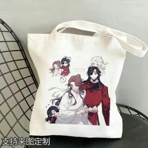 Túi Vải Canvas Dung Tích Lớn Túi Học Sinh Đi Học Túi Vải Canvas Hoạt Hình Đa Năng Túi Đeo Vai Đơn Thời Trang Túi Vải Canvas Có Khóa Kéo