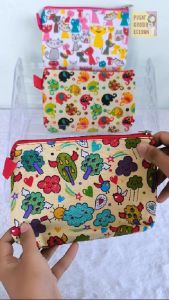 Pouch Bag Karakter Tas Kosmetik Kanvas Travelling Organizer