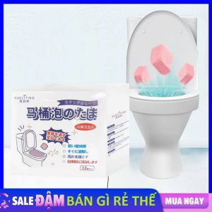 Hộp 12 Viên Tẩy Bồn Cầu Khử Mùi Diệt Khuẩn Hương Nước Hoa Hiệu Quả Tẩy Sach 99% - Viên Tẩy Bồn Cầu - Vệ Sinh Toilet Diệt Khuẩn Khử Mùi Giúp Thơm Làm Sạch Bệ Xí