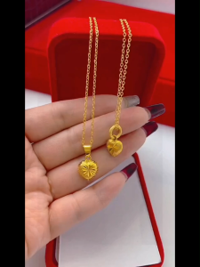 สร้อยคอจี้หัวใจ น้ำหนัก 0.35-0.45 กรัม ทองคำ 99.99%  ขายได้ ไอเทมใหม่นิยมที่สุด