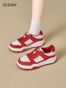 Josiny | Red Thick-sole Womens Casual Shoes