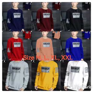 Bisa COD Sweater Keren Kaos Pria Distro Crewneck Trendy Reborn Reborn Sweatshirt Elegan Sweter Kece