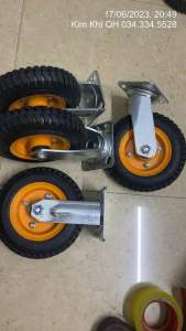 Bánh xe 200 vàng cao cấp càng đây 5 ly