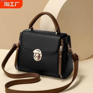 Elegant Soft Leather Fashion Handbag Womens Shoulder Crossbody Bag Stylish Versatile Work Bag Chic Accessory for Ladies