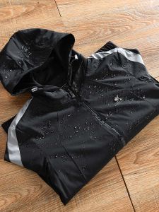 Lightweight Breathable Mens Sport Jacket with Detachable Hat Windproof Water-resistant Casual All-match Spring Outerwear