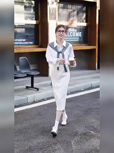 New in Summer Womens High Waist Slim Fit Medium Length Straight Leg Split Wrap Around Skirt Fashionable and Elegant