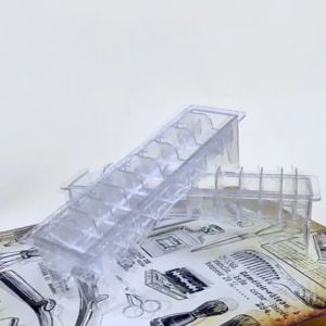 10 Grid Kotak Penyimpanan Sisir Pemotong Batas Universal Hair Clipper Limit Alat Penata Rambut Salon Potong Rambut Guide Comb Storage Box